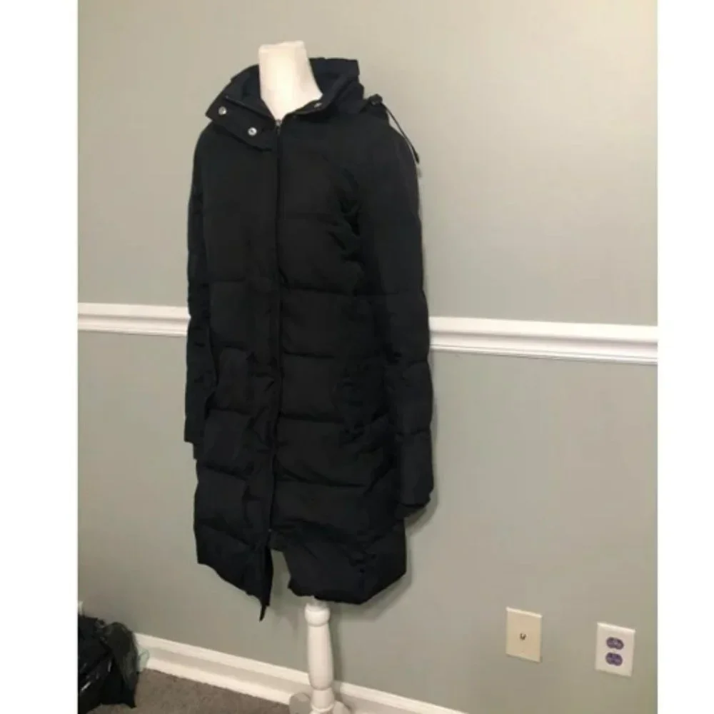 J. Crew Long Puffer Down Coat Hooded Sz XS